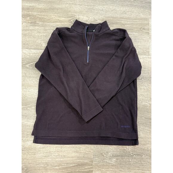 Patagonia Synchilla Jacket Womens Med Plum 1/4 Zip Pullover Fleece Lightweight - Picture 1 of 5